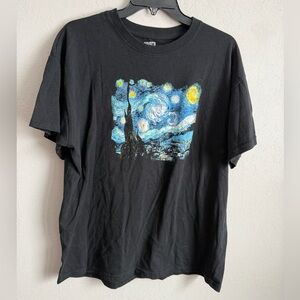 Brisco Brands Black Blue Starry Night Graphic Tee Womens XL 
Casual Grunge